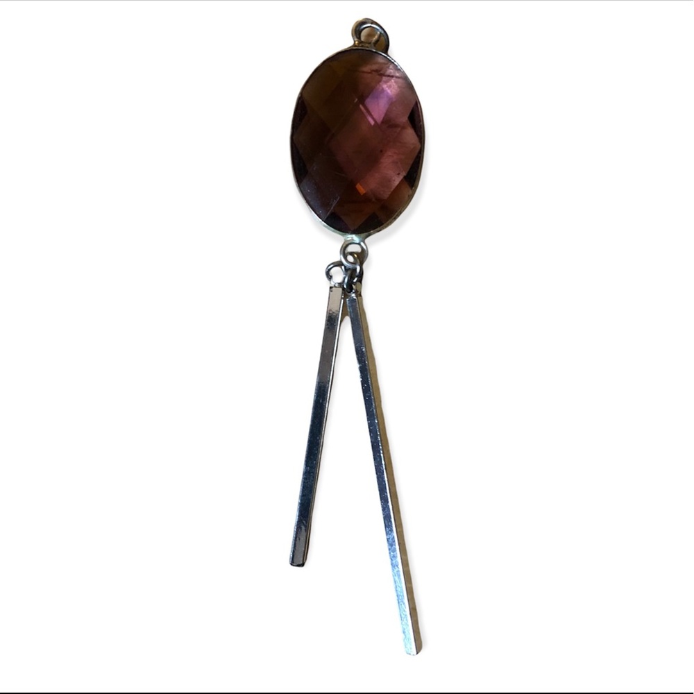 Amethyst Stone Necklace Charm Pendant